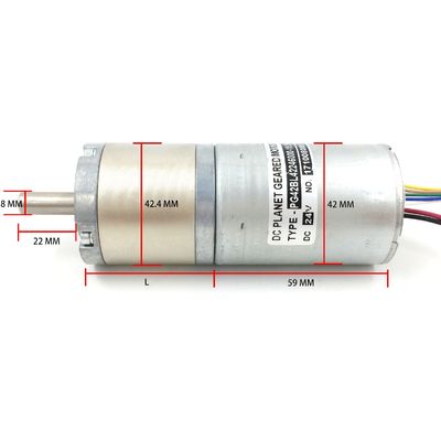 3000 T/min 800W 42mm Brushless Motor Planetarische Versnellingsbak leverancier